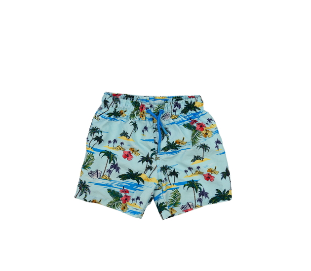 Modré plážové kraťasy s obrázky Primark 