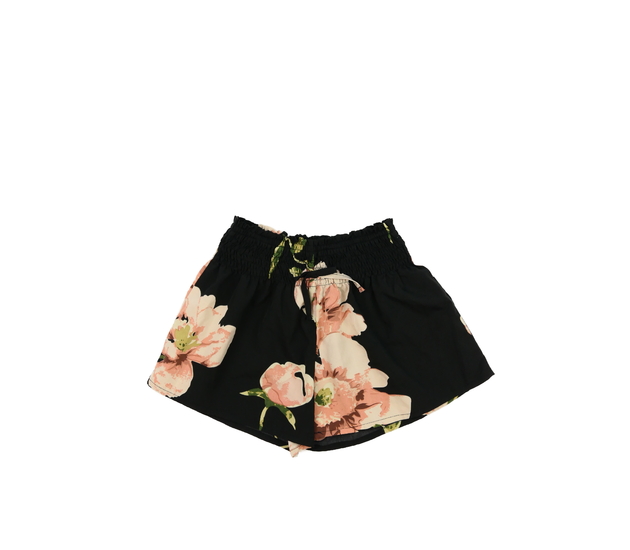 Černé vzdušné květinové kraťasy