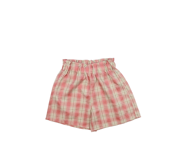 Růžové pruhované slabé kraťasy