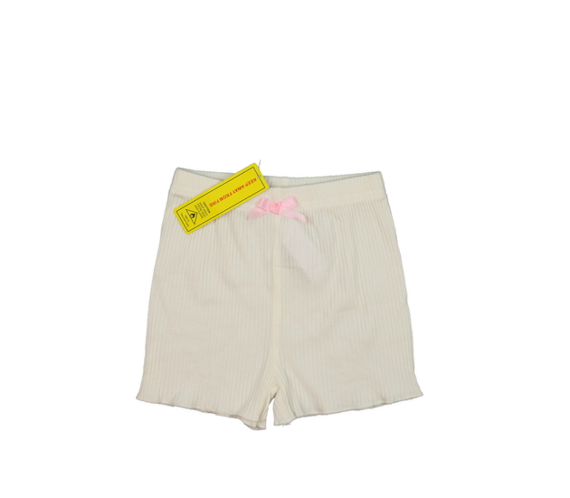 Nové bílé kraťasy s růžovou mašlí 