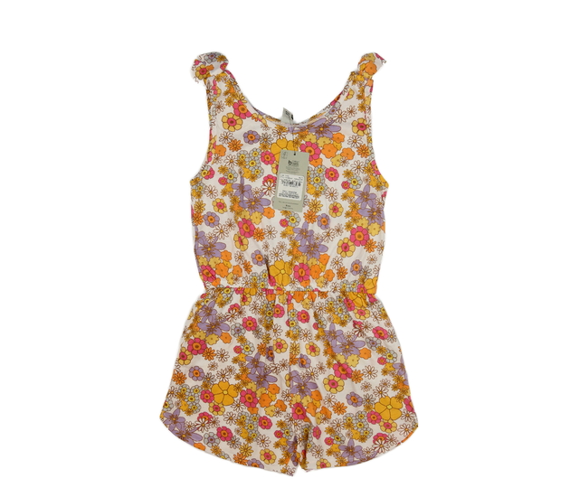 Nový krémový květinový kraťasový overal Tu 