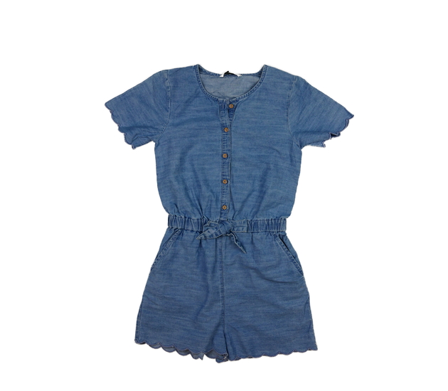 Modrý riflový kraťasový overal George