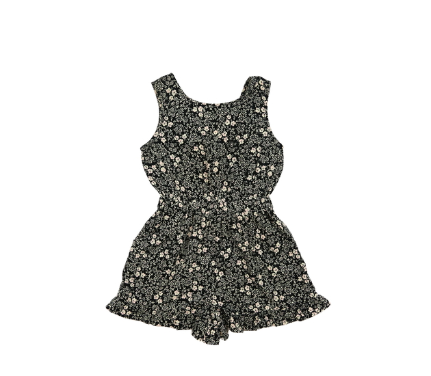 Černý květinový vzdušný kraťasový overal Next