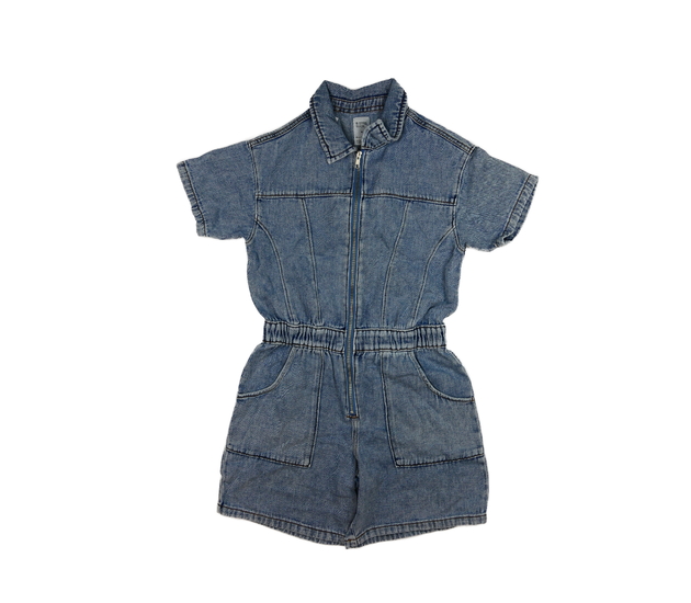 Modrý riflový kraťasový overal Primark 