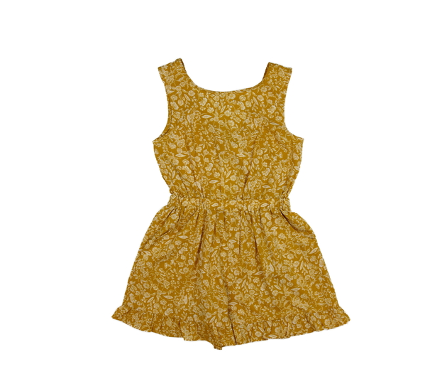 Žlutý květinový letní kraťasový overal Next