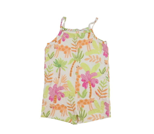 Bílý kraťasový overal se zvířátky George