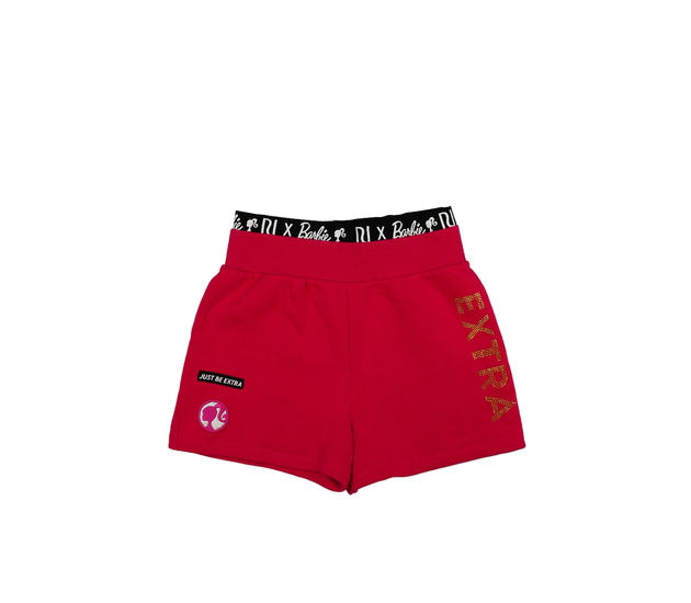 Červené teplákové kraťasy Barbie 