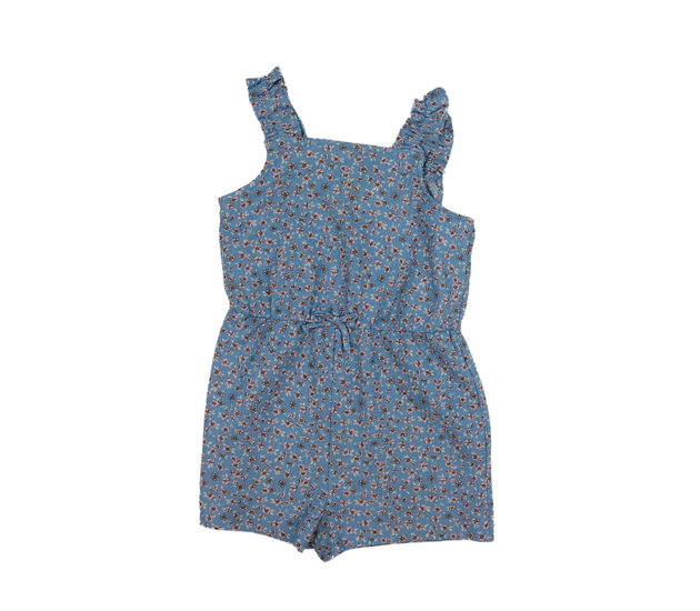 Modrý květinový kraťasový overal Primark 