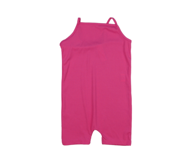 Růžový letní kraťasový overal 