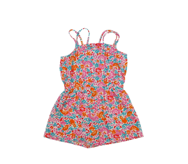 Světlý barevně květinový kraťasový overal Primark 