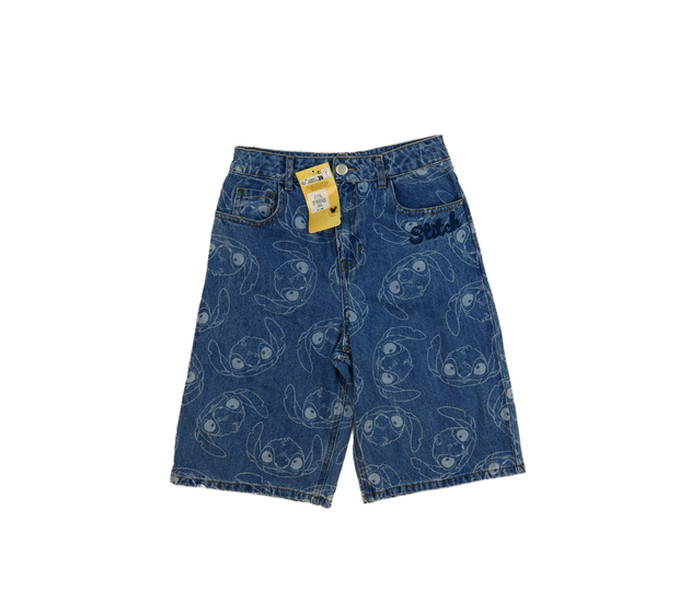 Nové modré riflové kraťasy Stitch Primark 