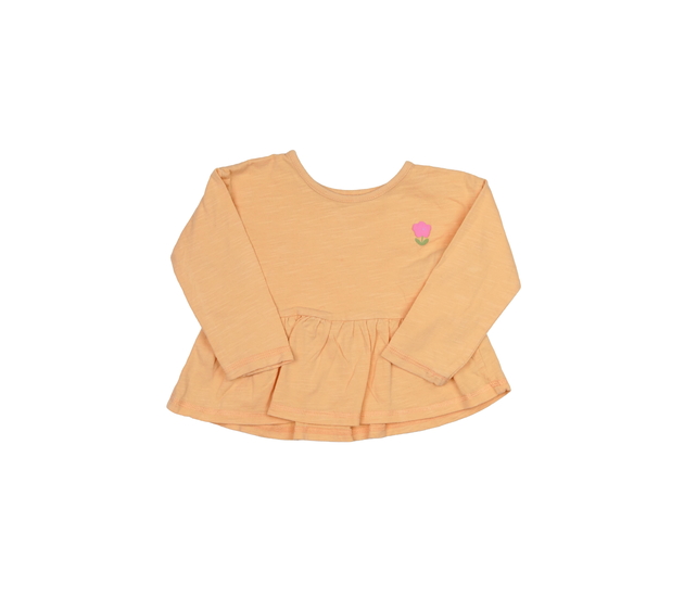 Oranžové triko s květinou George