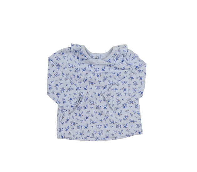 Květinové modré triko 
