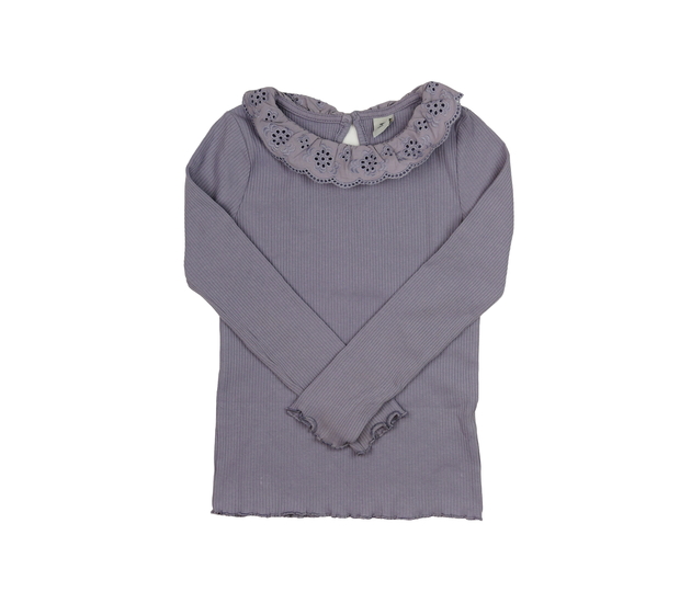 Fialové triko s límečkem Tu