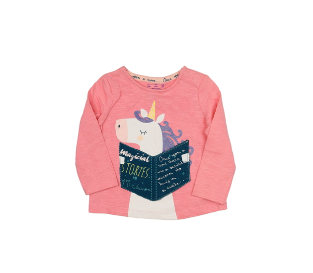 Růžové triko s jednorožcem F&F