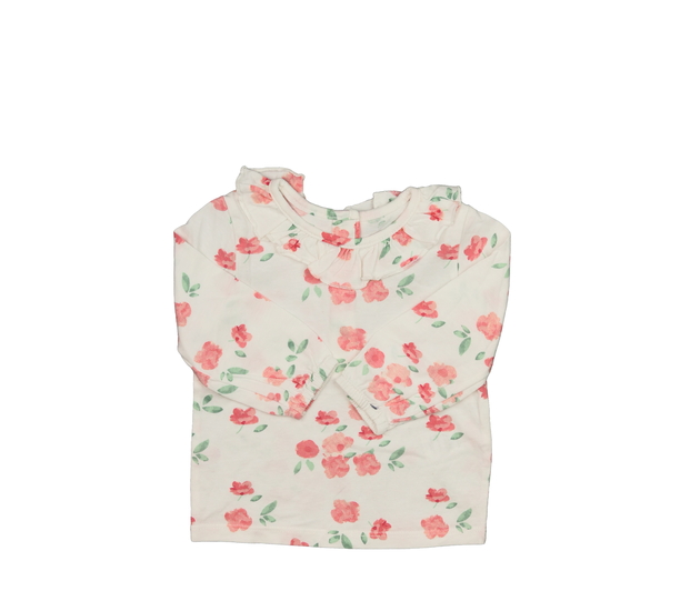Bílé květinové triko 