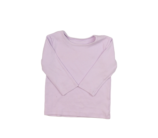 Fialové žebrované triko George