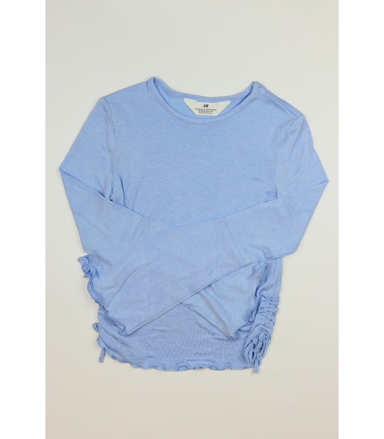 Modré lehké crop top triko H&M