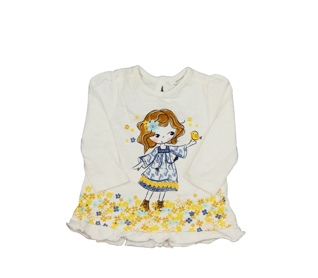 Bílé triko s holčičkou M&Co