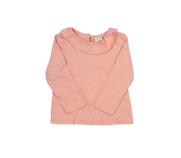 Světle růžové triko s límečkem Next