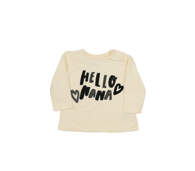 Krémové triko s nápisem Nutmeg