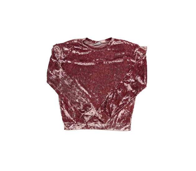 Růžové triko s volánky 