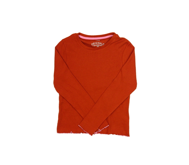 Cihlové žebrované triko M&S