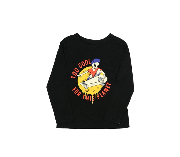 Černé triko s potiskem Primark