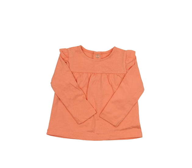 Oranžové triko s volánky Tu