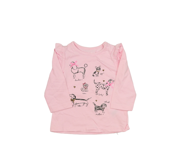 Světle růžové triko s pejsky Nutmeg