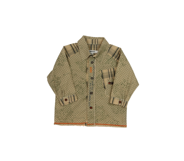 Zelená vzorovaná košile DKNY