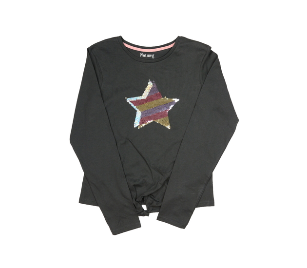 Šedé triko s hvězdou Nutmeg
