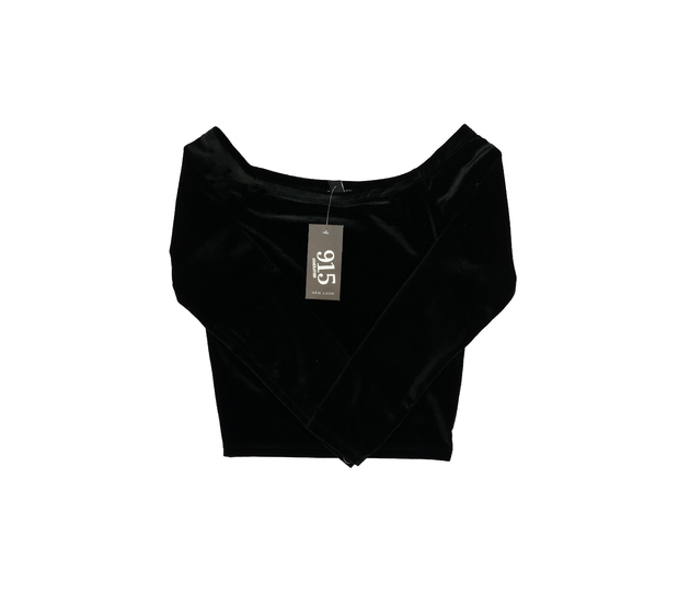 Nové černé triko s odhalenými rameny New Look