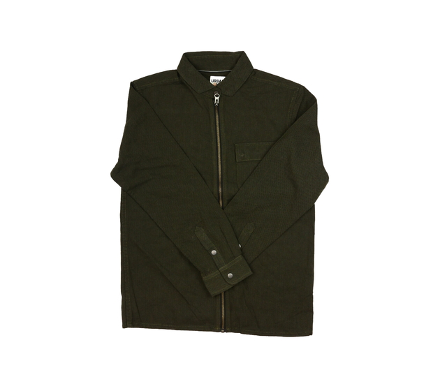 Tmavozelená košile na zip Next