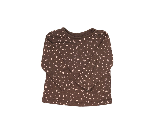 Hnědé triko s drobnými obrázky George