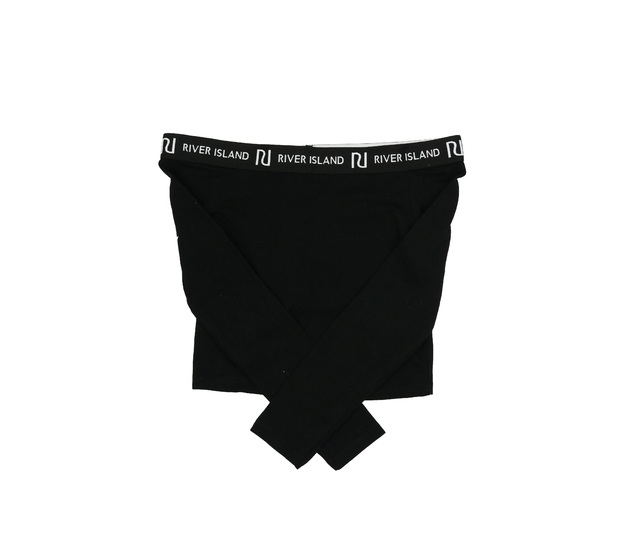 Černý crop top River Island