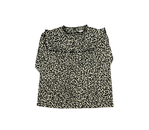 Krémovočerná halenka s volánky Next