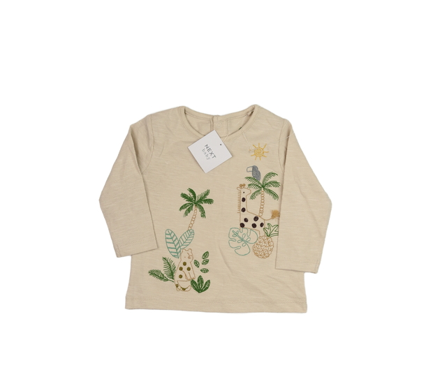 Nové světle hnědé triko se žirafou Next