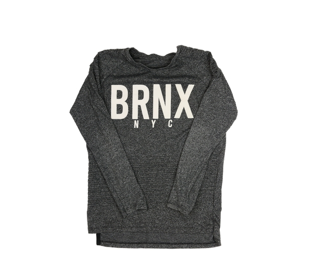 Šedé melírované triko s nápisem 