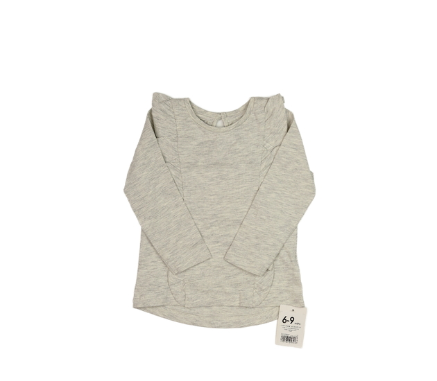 Nové šedé melírované triko s volánky Mothercare