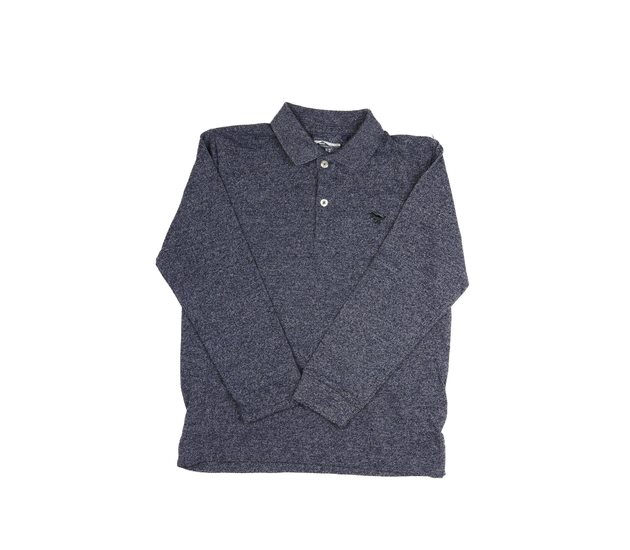 Tmavomodré melírované triko s límečkem Next