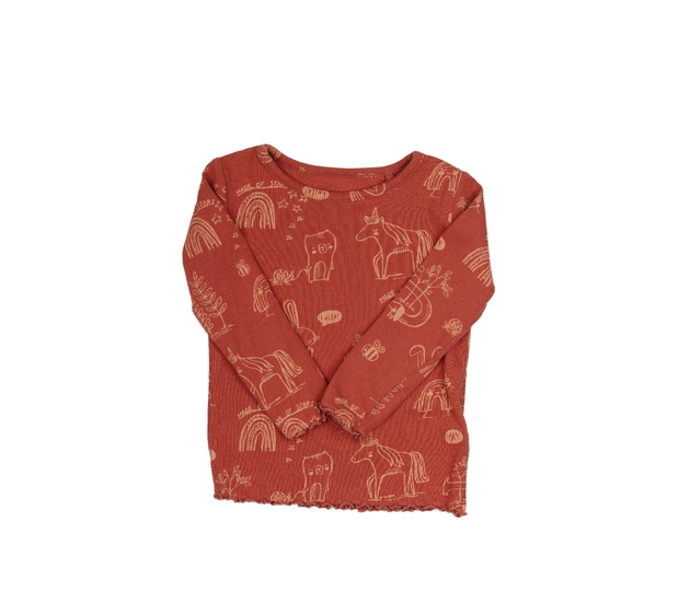 Žebrované triko s obrázky Next