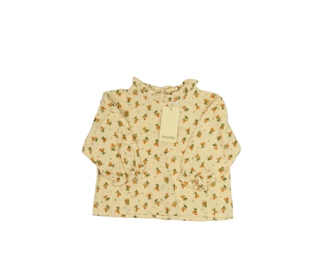 Nová světle hnědá květinová halenka