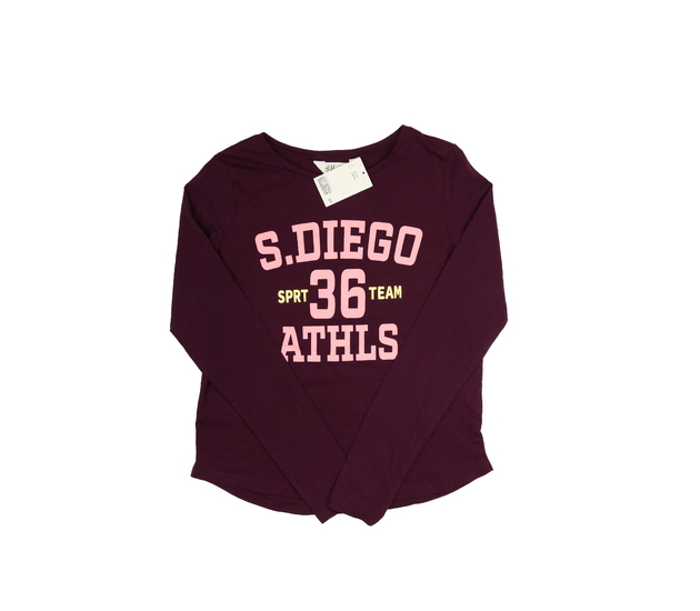 Nové bordo triko s potiskem H&M