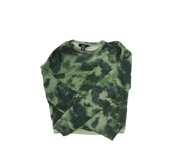 Zelené batikované triko s tílkem vel. 170 New Look