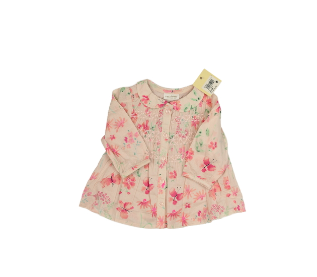 Nová světle růžová květinová košile Next