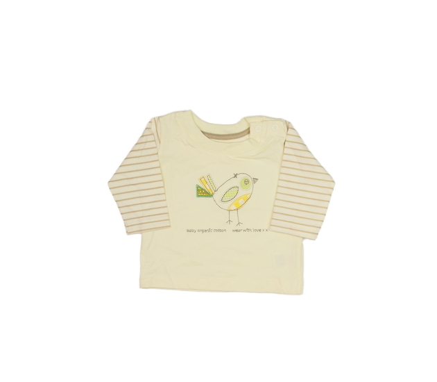 Světle hnědé triko s ptáčkem M&S