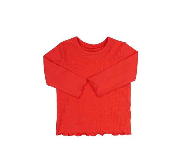 Červené žebrované triko George