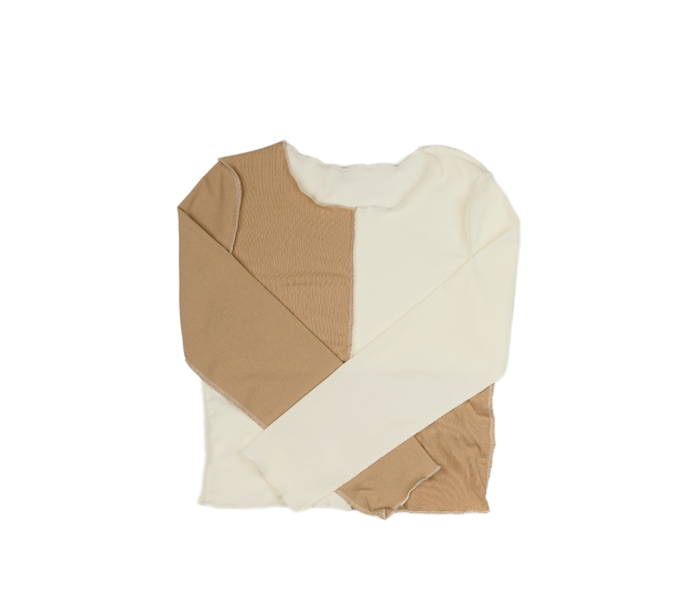 Bílohnědé vzdušné triko 