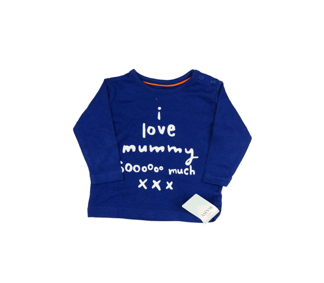 Nové tmavomodré triko s bílými nápisy M&S